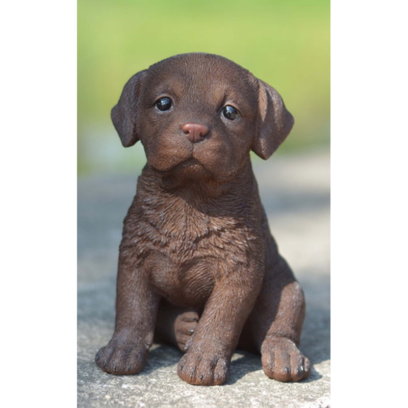 HiLine Gift Ltd. Chocolate Brown Labrador Puppy Statue Wayfair